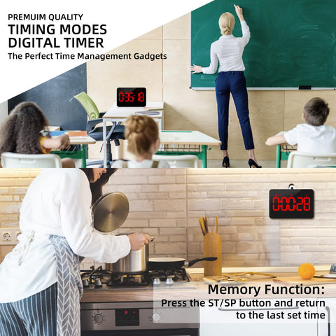 PERSUPER timer magnet-attachment demonstrates versatile placement on fridge for quick reminders.