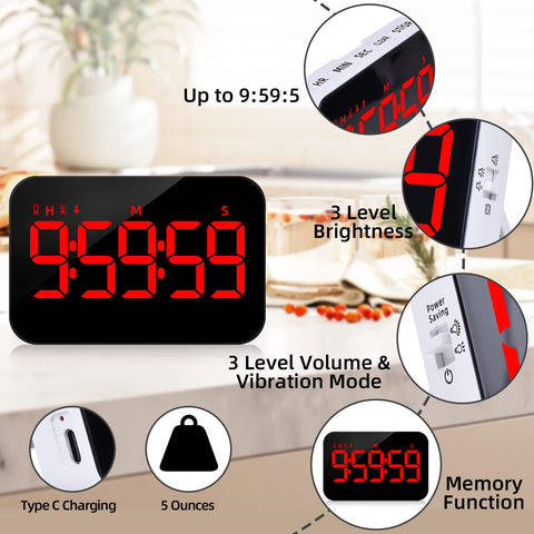 PERSUPER timer foldable hook for versatile hanging options.