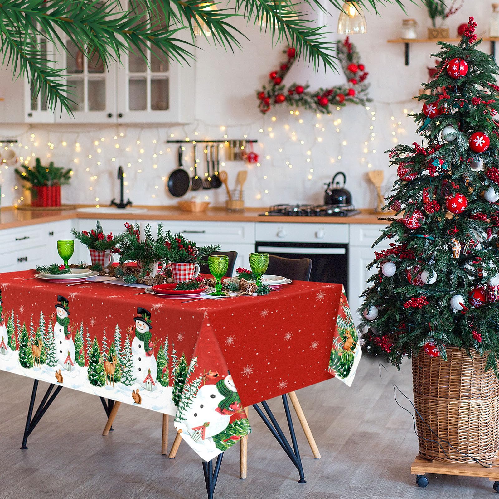 Peryiter spill-resistant tablecloth protects surfaces and reduces cleanup time