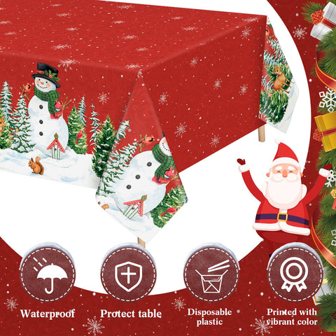 Peryiter washable PE plastic tablecloth for easy cleanup after celebrations