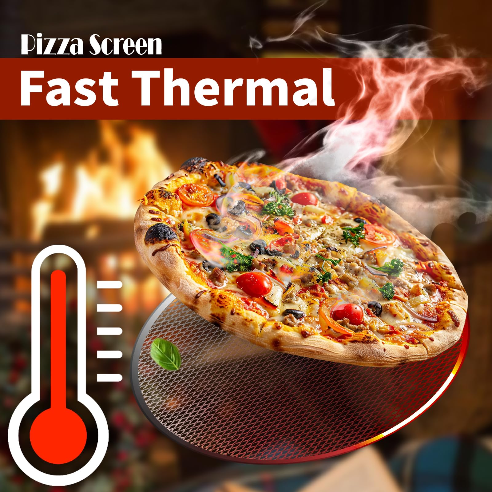 Pesilo nonstick coated pizza pan enables easy release and cleanup