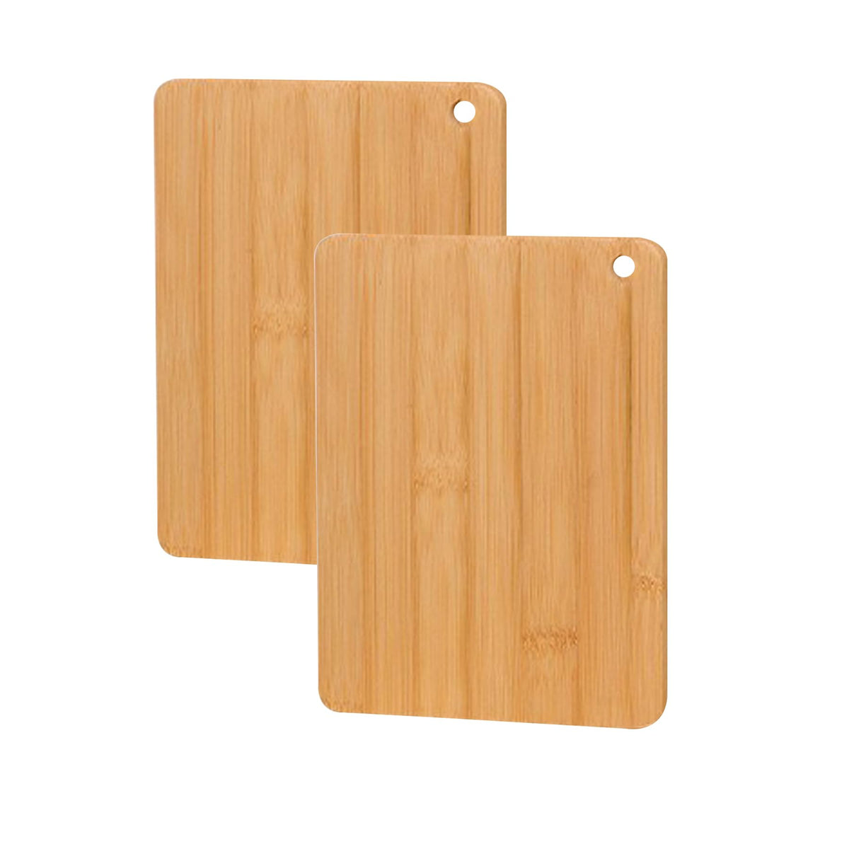 Pesueklns bamboo cutting board set dual pack for versatile kitchen prep