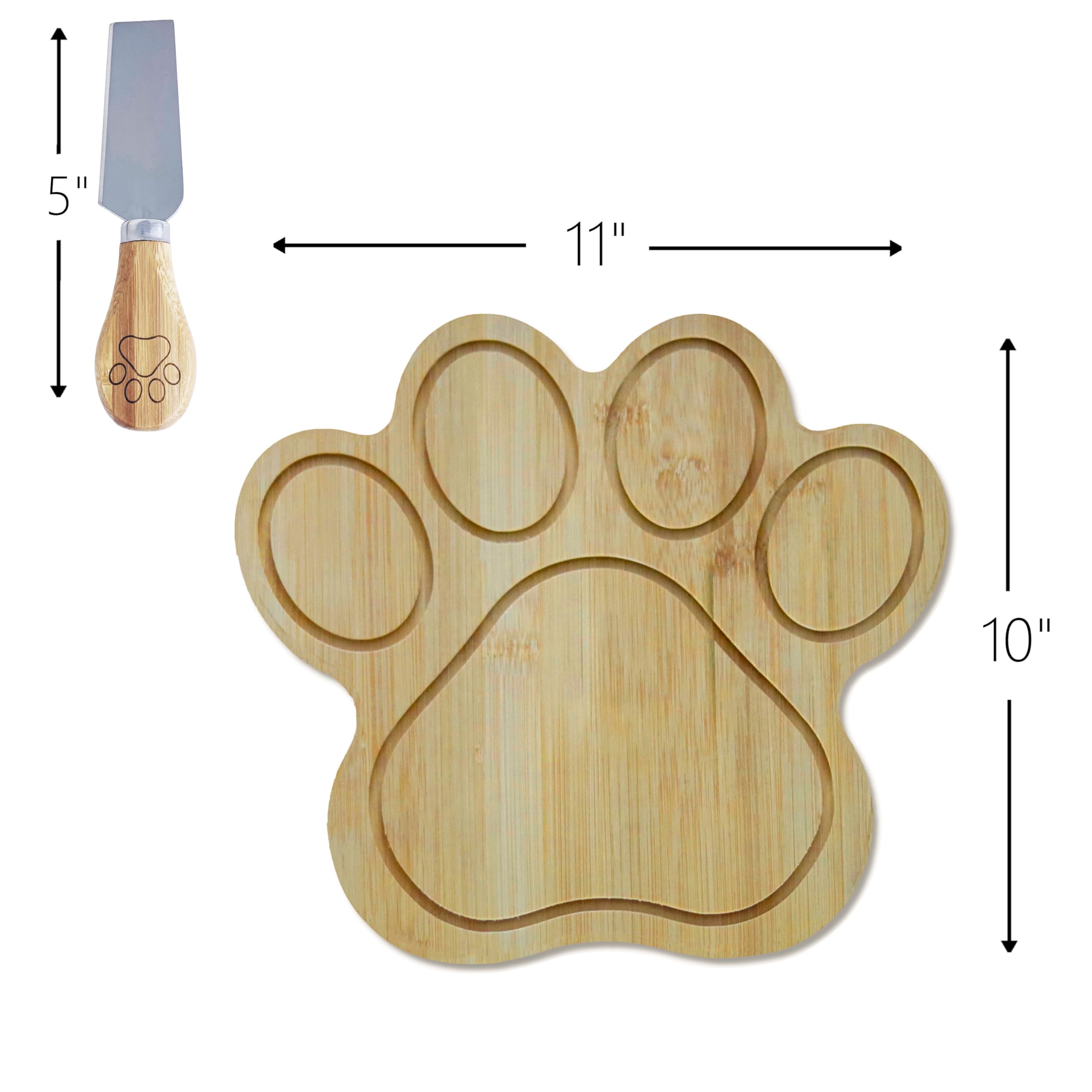 Pet Fit For Life bamboo cheese knife set with 3 knives and 1 fork for serving