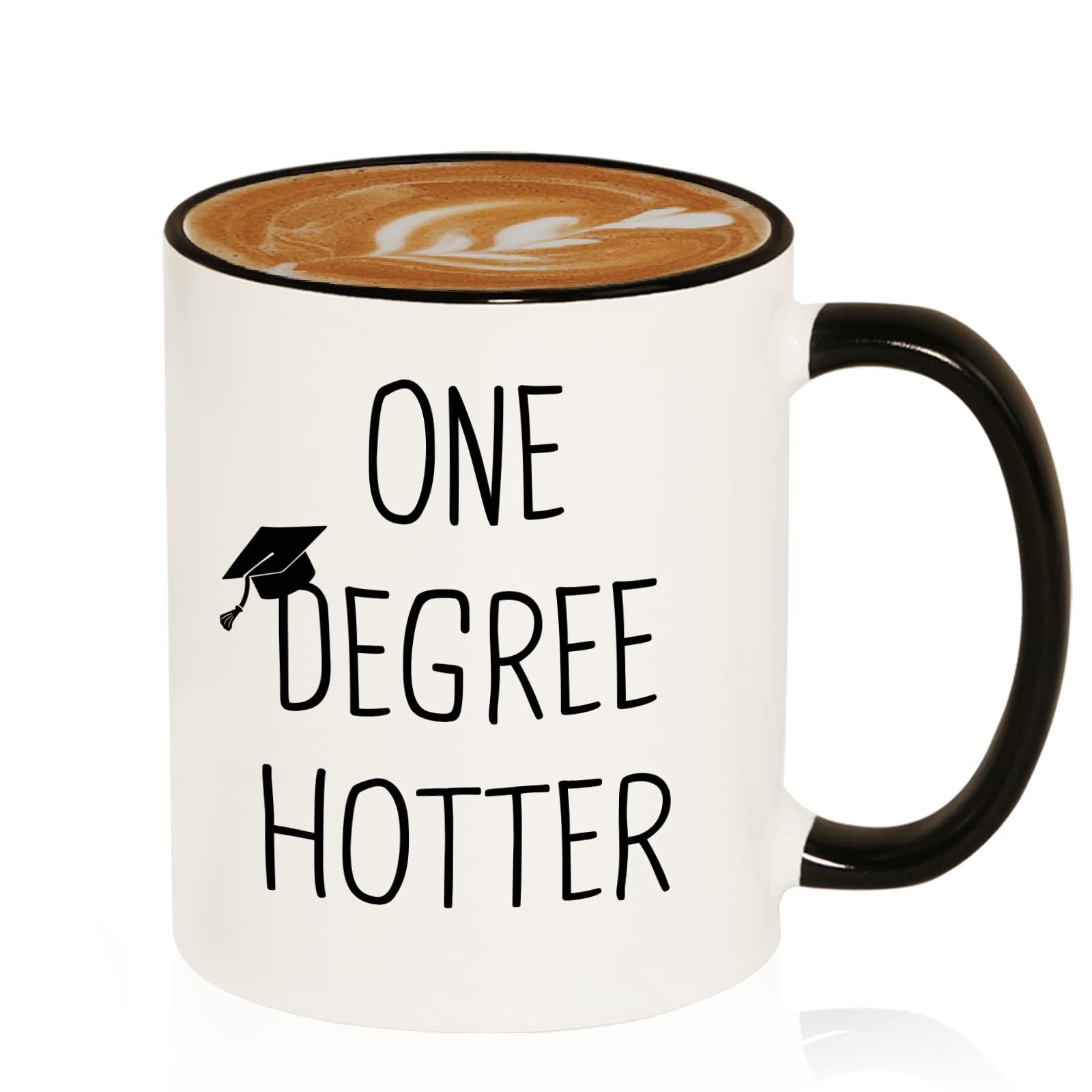 Petalsun One Degree Hotter mug, front view, sturdy handle for daily coffee or tea.