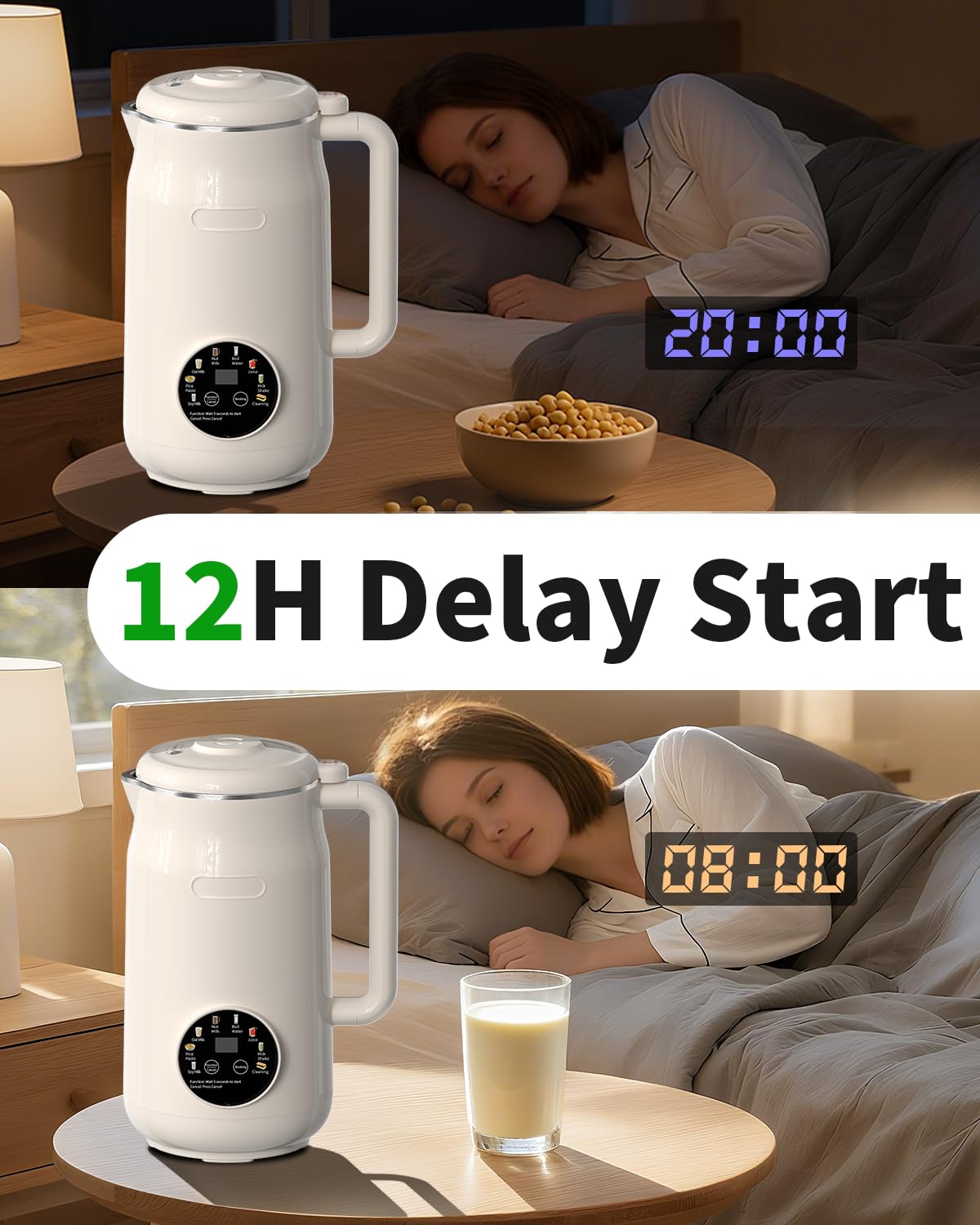 Peteme 8-in-1 in action blending almonds to create creamy milk