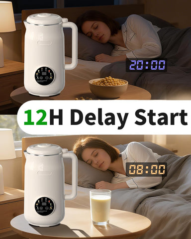 Peteme 8-in-1 in action blending almonds to create creamy milk