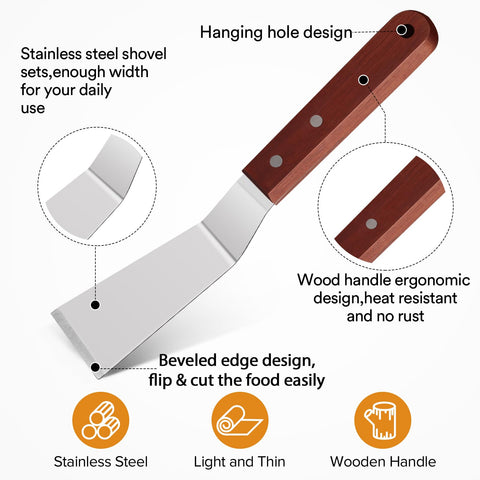 PETHOMKIT beveled edge spatula seats under slices for clean lift.