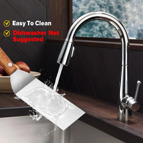 PETHOMKIT easy-clean spatula set designed for hand washing and quick drying.