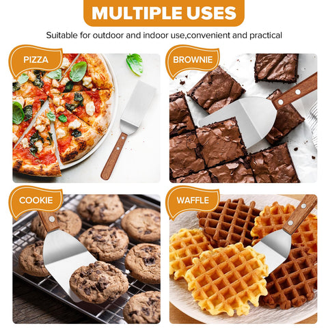 PETHOMKIT durable silver-tone spatula withstands heat and frequent use.