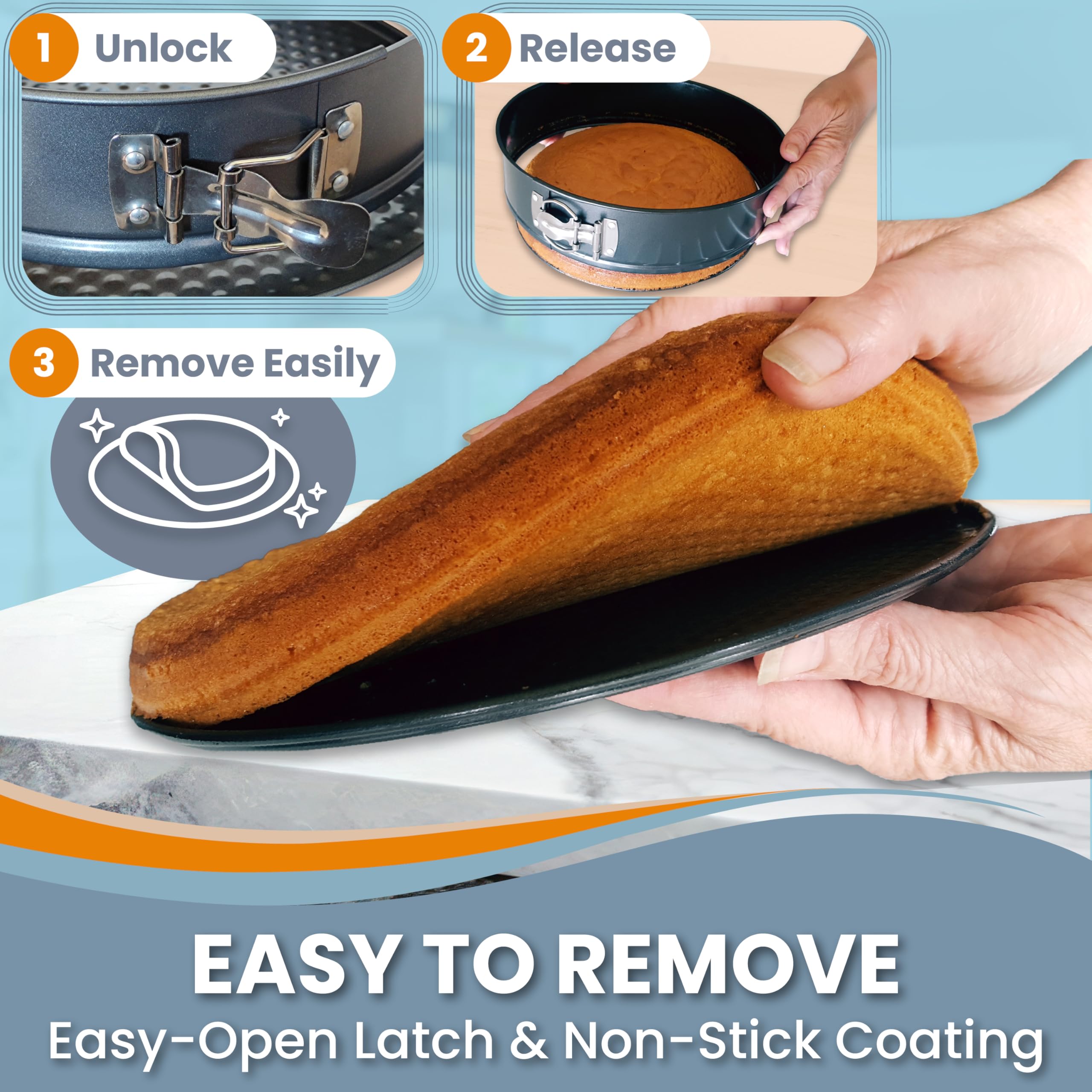 PETÍTS DESSERTS silicone sleeve on springform pan provides leakproof water bath stability