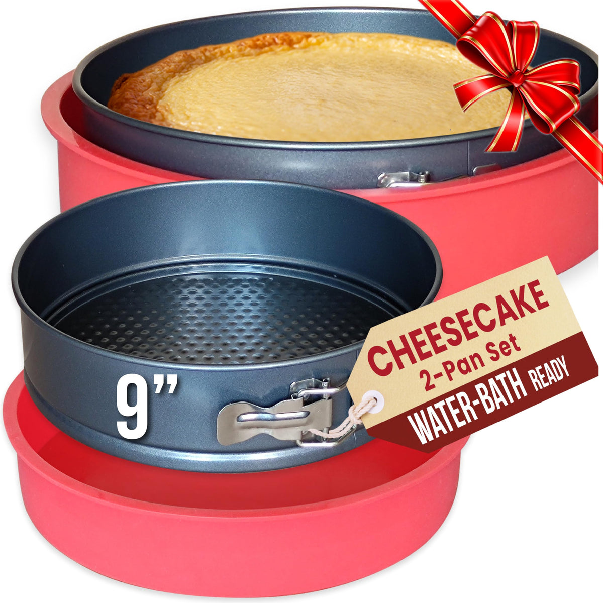 PETÍTS DESSERTS springform pan 9inch nonstick coating for easy release and cleanup