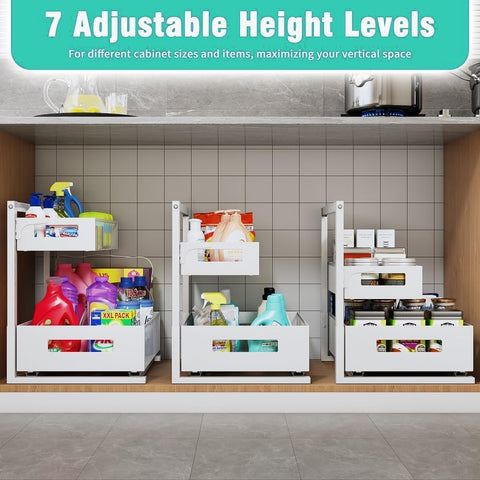 Petiza adjustable-height drawer shown for flexible left-right installation