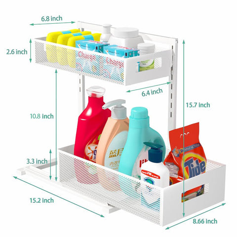 Petiza left-right installation compatibility in one under-sink unit