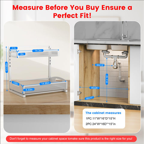 Petiza 5-level adjustable organizer fits pipes and tall bottles.