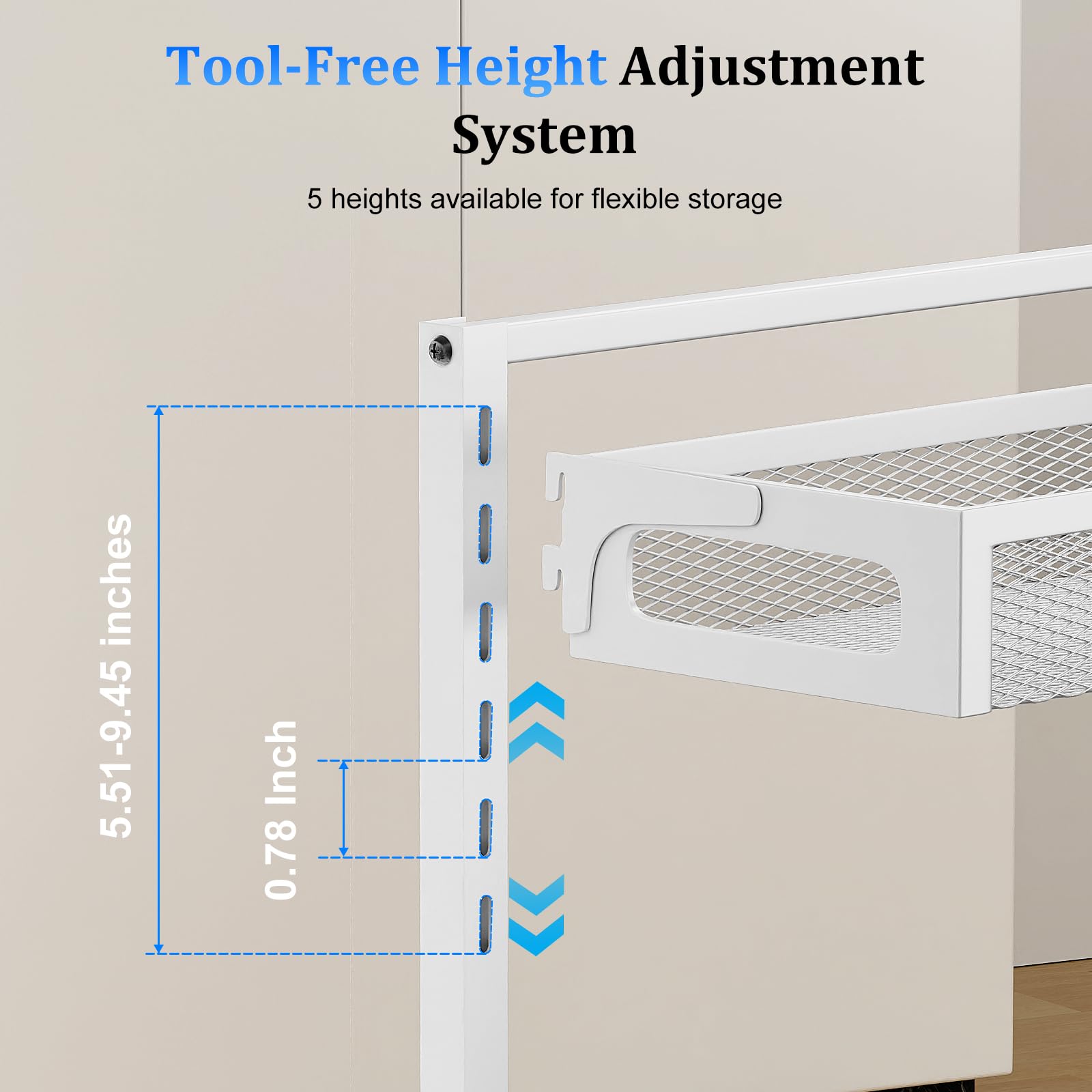 Petiza top and bottom baskets maximize under-sink storage.