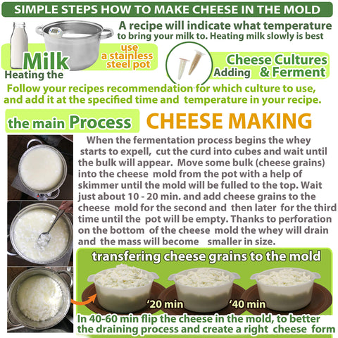PetriStor cheese-making basket with follower enables versatile soft and hard cheeses.