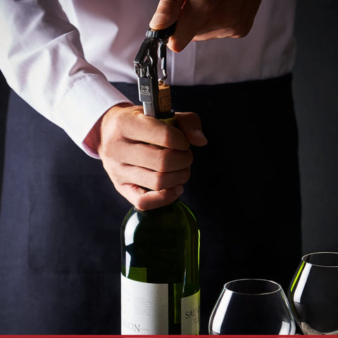 Peugeot Clavelin Sommelier Corkscrew with foil cutter and bottle opener for easy bottle opening.