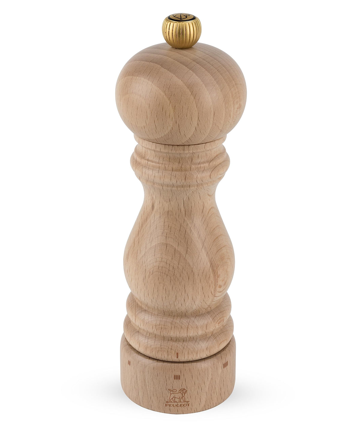 Peugeot Paris u'Select pepper mill in beechwood with stand, natural finish.