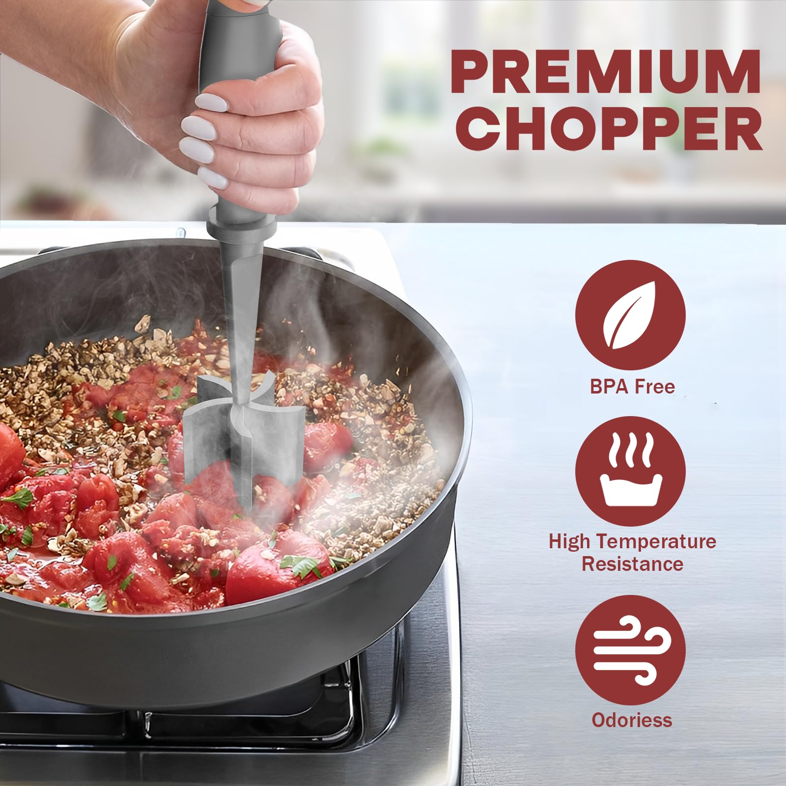 PGYARD nylon design protects non-stick cookware and prevents sticking during cooking.