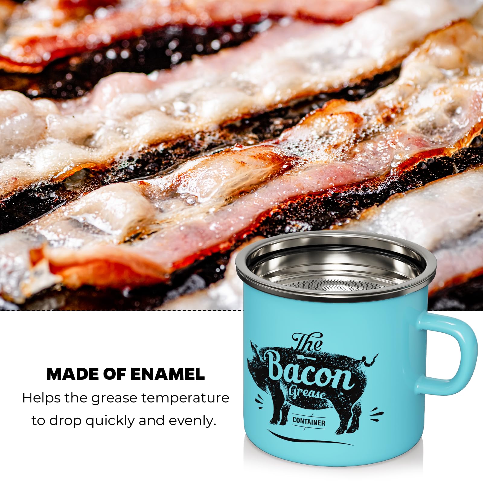PGYARD dishwasher-safe grease container for simple cleanup