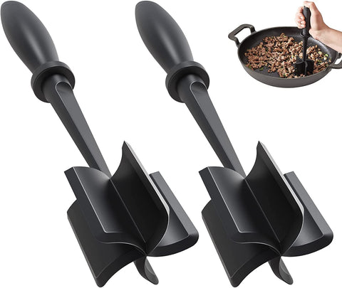 PGYARD meat chopper 2-pcs pack with ergonomic handle for quick crumbles.