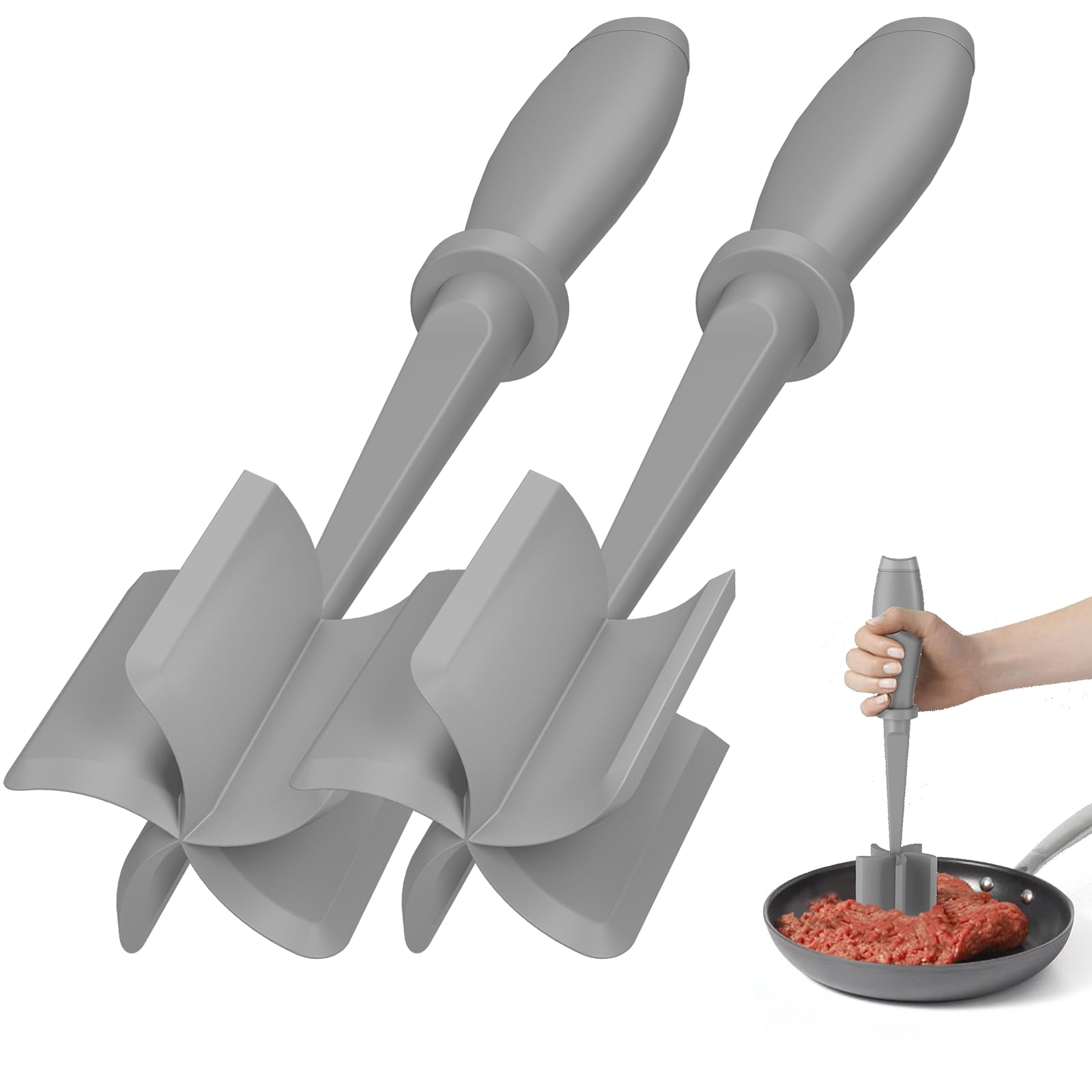PGYARD meat chopper with five blades for fast ground beef prep.