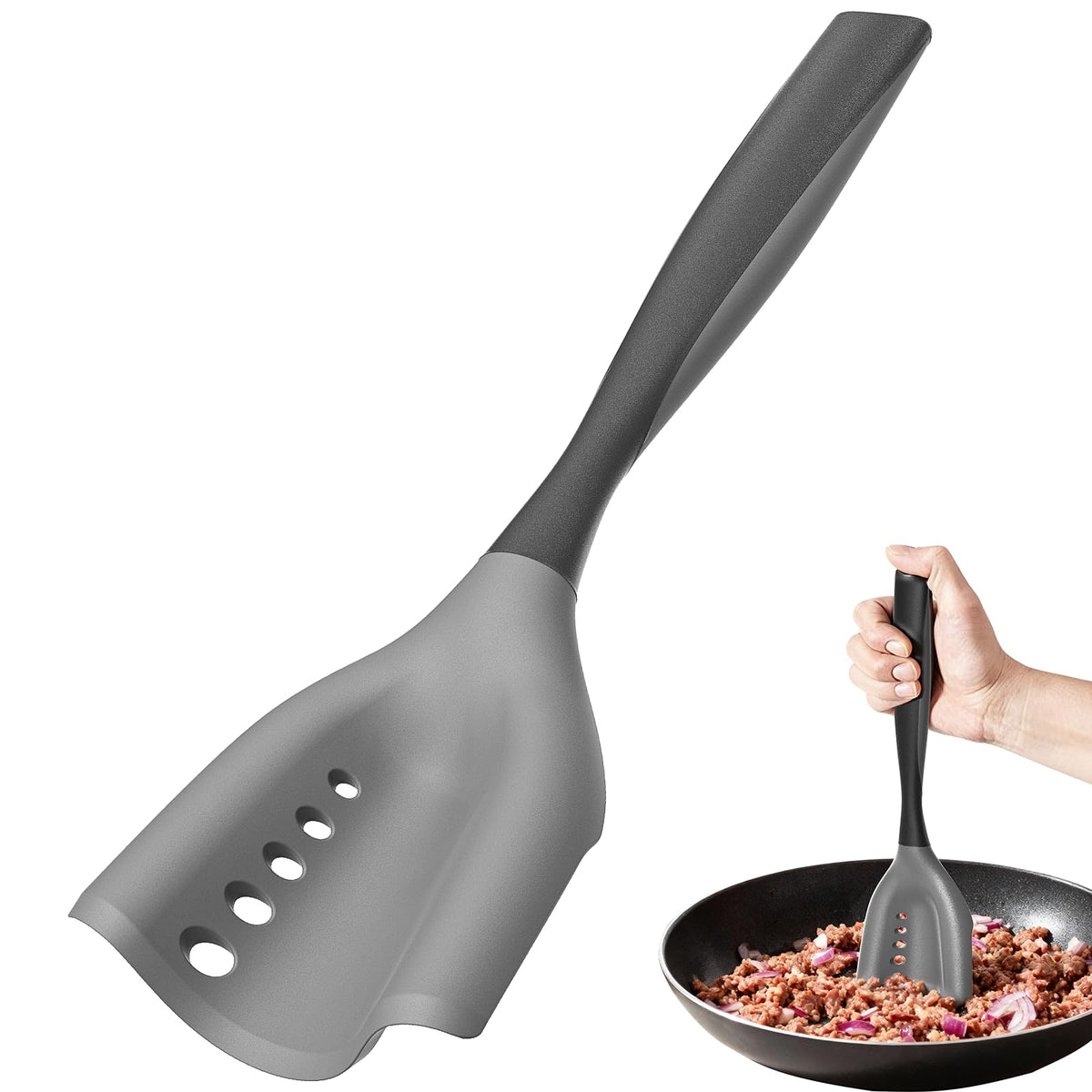 PGYARD mincing spatula meat chopper with ergonomic handle for comfortable cooking