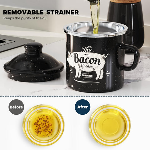 PGYARD grease container lid seals tightly to keep dust and odors out.