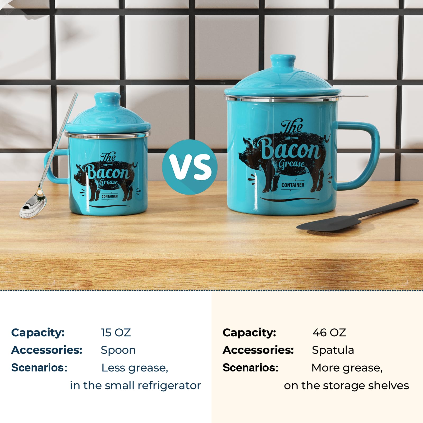 PGYARD removable stainless-steel strainer for clean fat separation