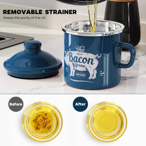 PGYARD tight-seal lid keeps odors out and grease fresh.