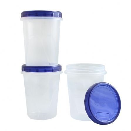 PH 32-ounce blue twist-top container, airtight and leak-proof, ideal for kitchen storage