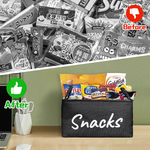 Phaicoilo snack organizer basket filled with snacks and drinks