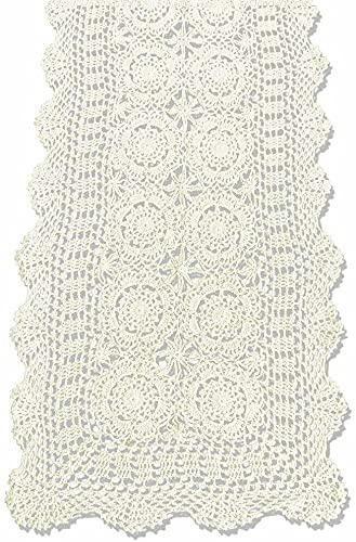 Phantomon handmade cotton runner highlights floral pattern and easy care.