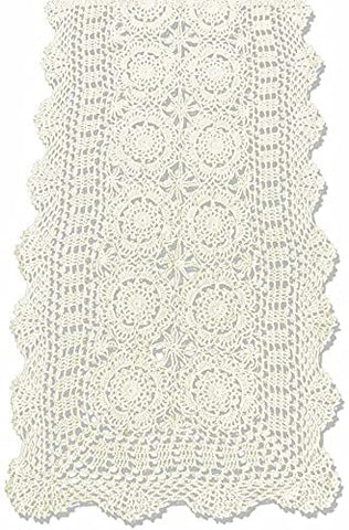 Phantomon handmade cotton runner highlights floral pattern and easy care.