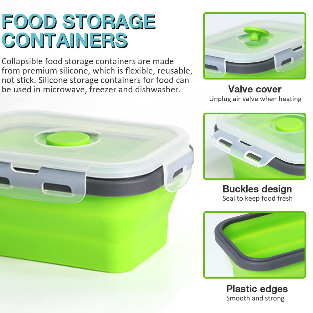 Pharamat collapsible container with plastic lid and buckle for a tight seal and freshness.