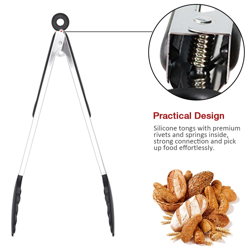 Pharamat hanging hole keeps tongs organized and dry.