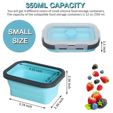 Pharamat silicone storage container with lid, microwave-safe and freezer-friendly for leftovers.
