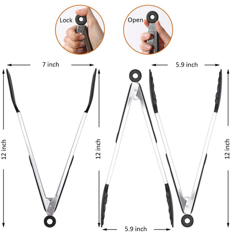 Pharamat silicone tips provide secure grip on hot foods.