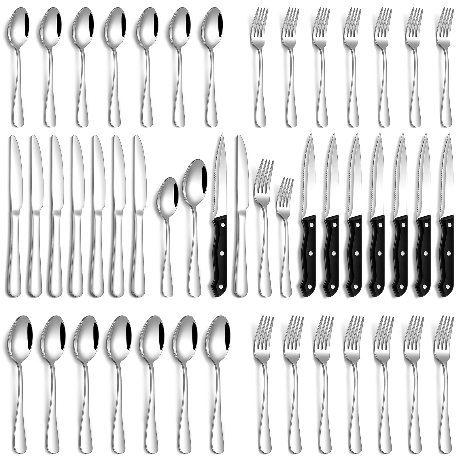 PHILIPALA 48-piece dinner forks with a mirror finish for daily meals.