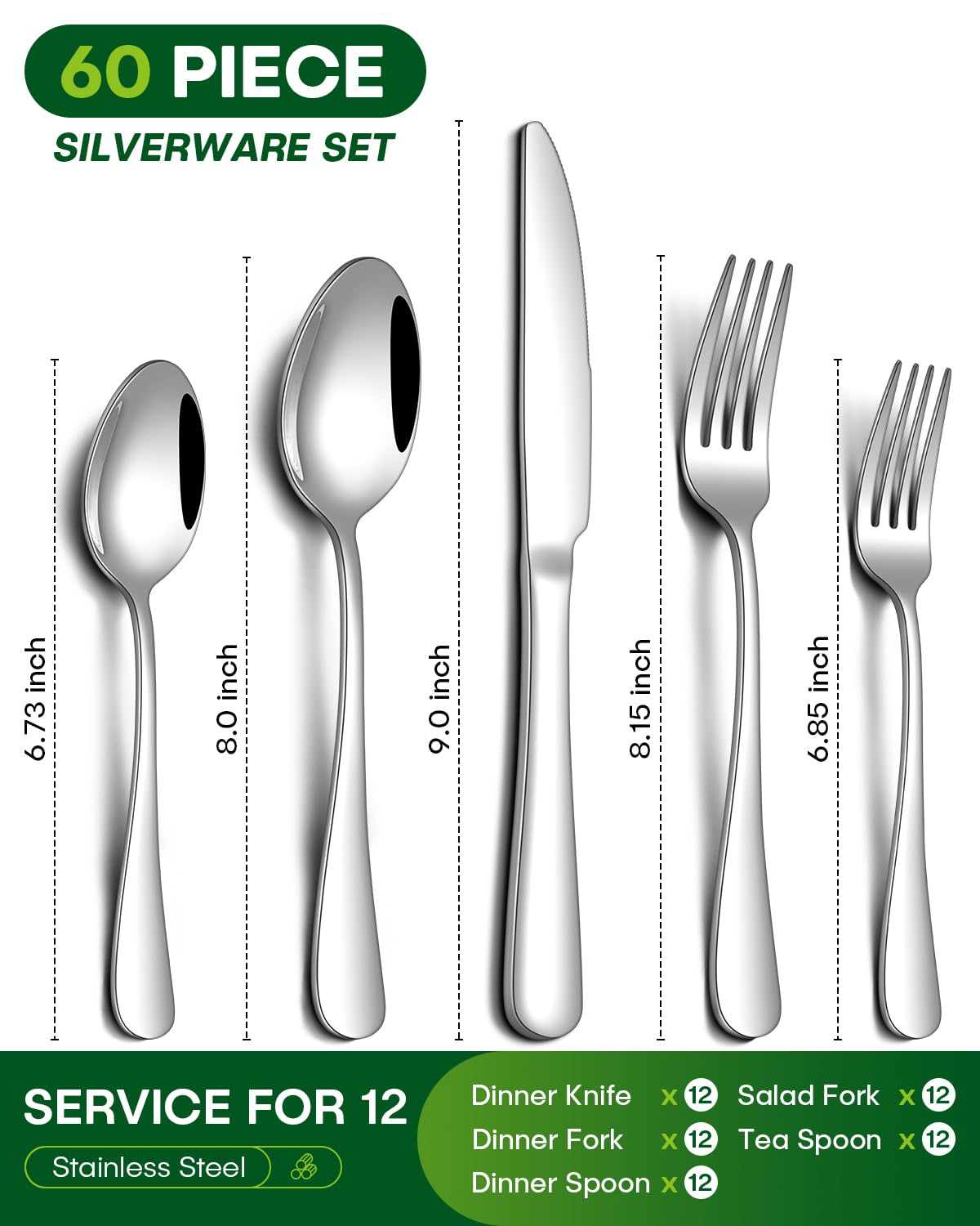 PHILIPALA dinner forks showcase sleek mirror polish for refined table settings.