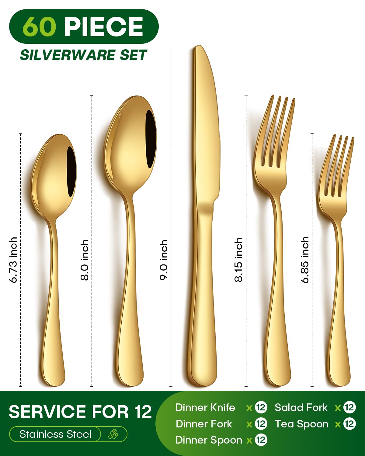 Philipala gilded utensils close-up showing durable polished finish for daily use