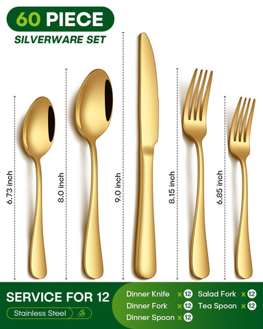 Philipala gilded utensils close-up showing durable polished finish for daily use