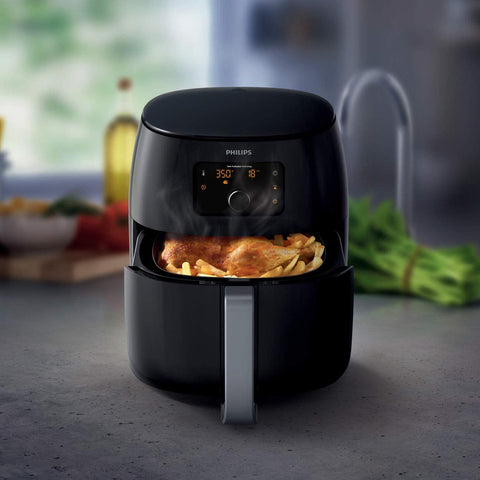 Philips Airfryer XXL rapid air technology promotes even cooking with less oil
