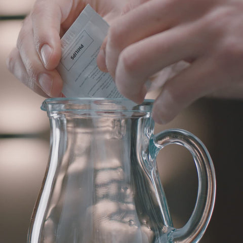 Milk-system cleaner in use for residue-free milk pathways.