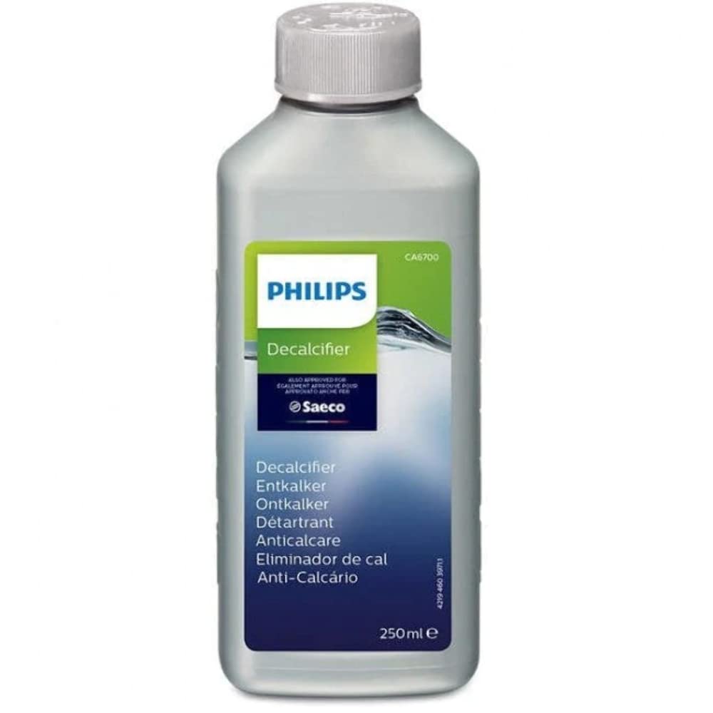 Philips Saeco decalcifier bottles side view suitable for descaling