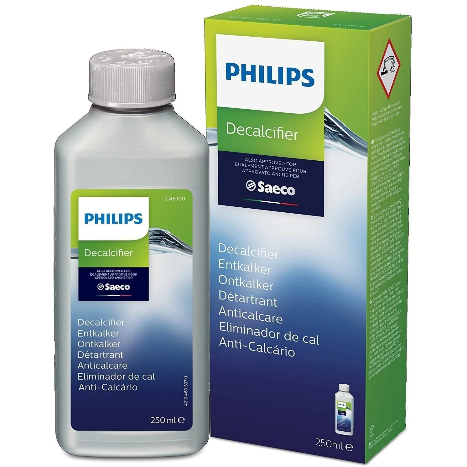 Philips Saeco decalcifier packaging box convenient three-pack