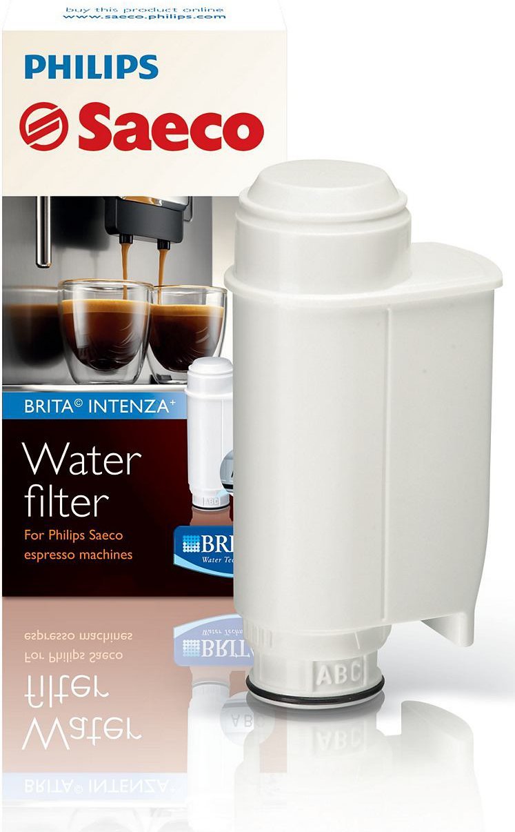 Philips Saeco Intenza+ filter cartridge reduces limescale for consistent espresso aroma.