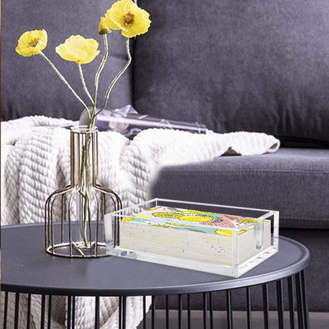 Phineoly rectangle holder showcases napkins with sturdy 0.37 inch thickness.