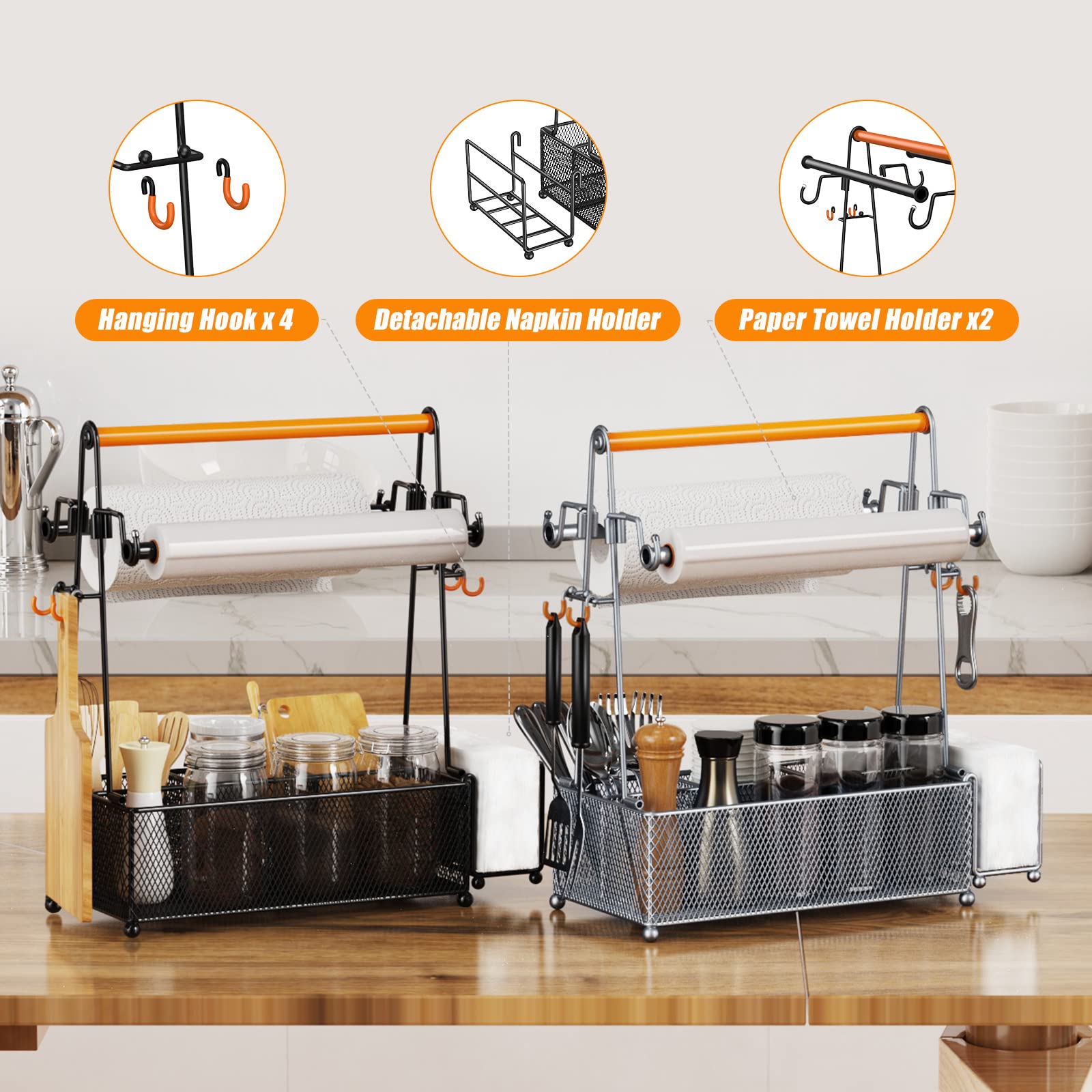 Condiment caddy for outdoor parties and barbecues