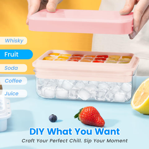 PHINOX ice bin with scoop and lid for convenient storage.